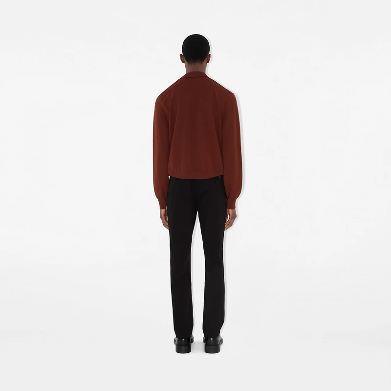 Cotton Chinos in Black - Men | Burberry® Official