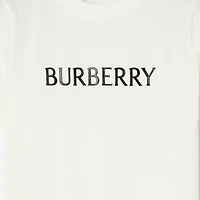 Logo Cotton T-shirt in Chalk white - Women | Burberry® Official