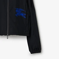 Cropped Nylon Hooded Jacket in Black - Women | Burberry® Official