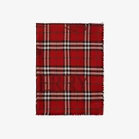 Wide EKD Check Wool Silk Scarf in Post red | Burberry® Official