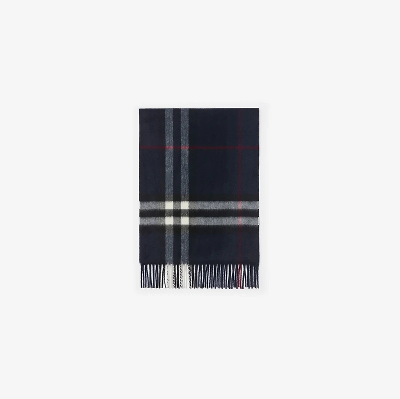 Check Cashmere Scarf in Ink | Burberry® Official