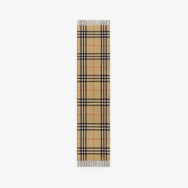 Wide Reversible Stormy Knight Scarf in Sand | Burberry® Official
