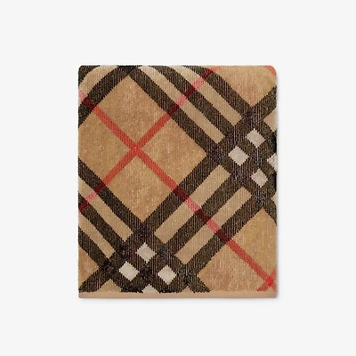 Check Cotton Towel in Sand | Burberry® Official