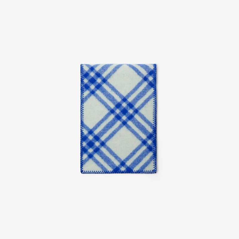 Check Wool Scarf in Knight blue | Burberry® Official