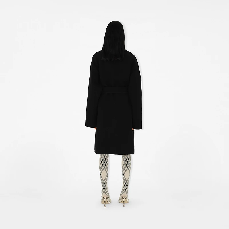 Cashmere Wrap Coat in Black - Women | Burberry® Official