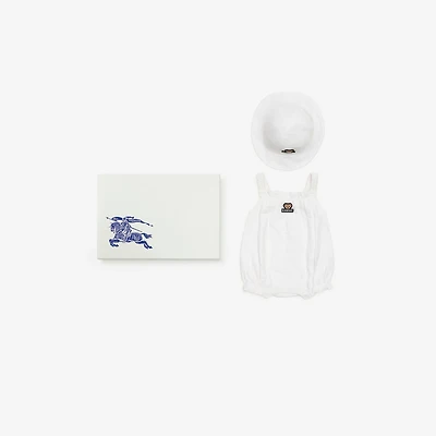 Cotton Two-piece Baby Gift Set in White - Children | Burberry® Official