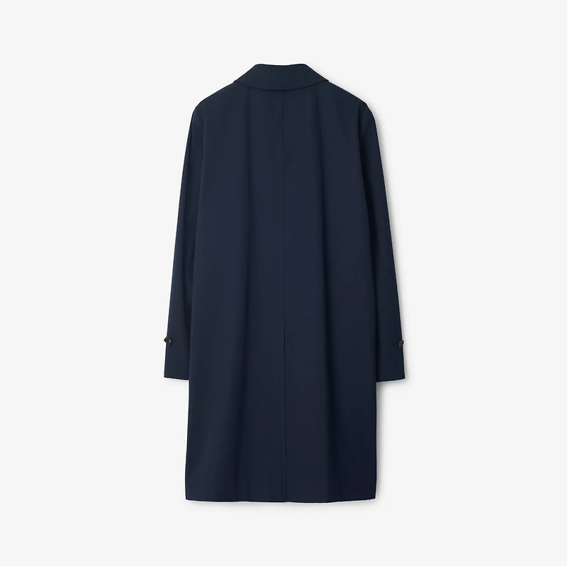 Long Gabardine Car Coat in Storm blue - Men, Cotton | Burberry® Official