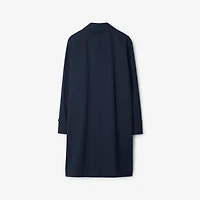 Long Gabardine Car Coat in Storm blue - Men, Cotton | Burberry® Official