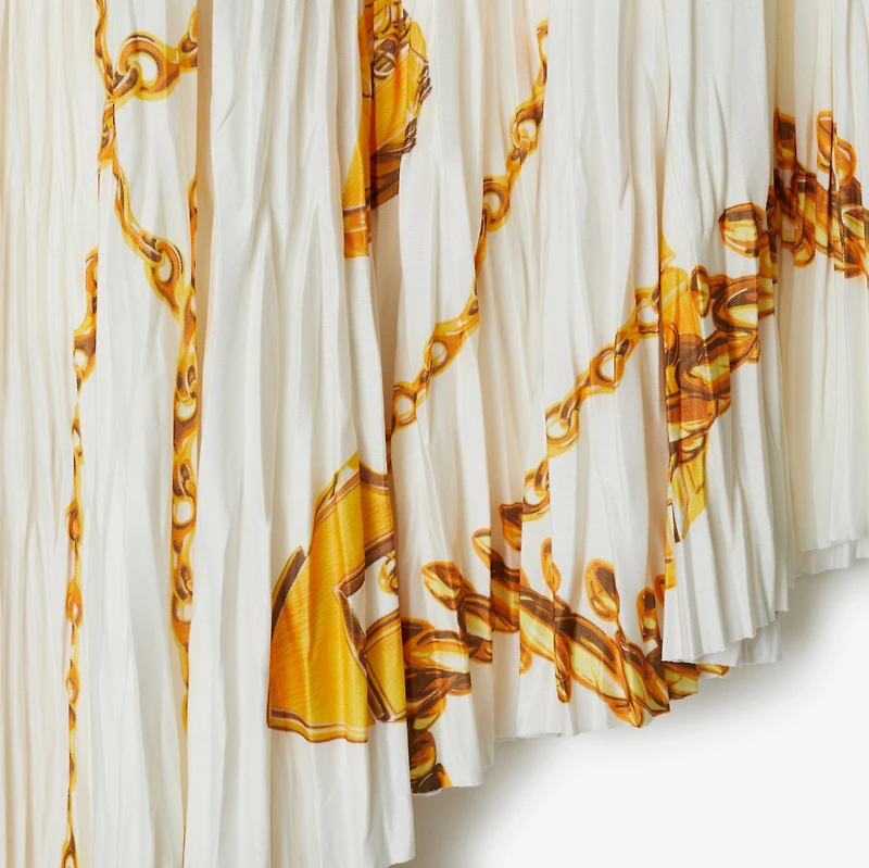 Shield Hardware Jersey Skirt in Gold/white - Women | Burberry® Official