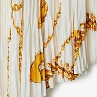 Shield Hardware Jersey Skirt in Gold/white - Women | Burberry® Official