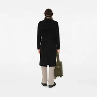 Long Kensington Heritage Trench Coat in Black - Men, Cotton Gabardine | Burberry® Official