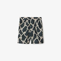 Knot Nylon Shorts in Magnet - Men | Burberry® Official