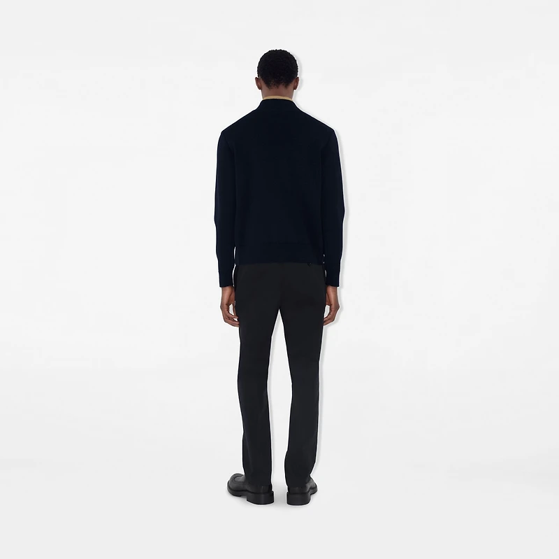 Quilted Nylon and Wool Jacket in Navy - Men | Burberry® Official