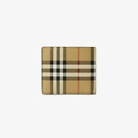 Check Bifold Wallet in Archive beige - Men, Canvas | Burberry® Official