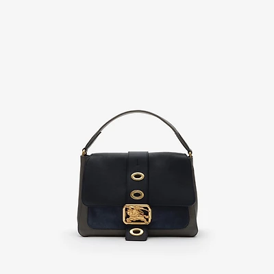 Small Rider Bag in Asphalt grey/bermuda blue/indigo - Women, Leather | Burberry® Official