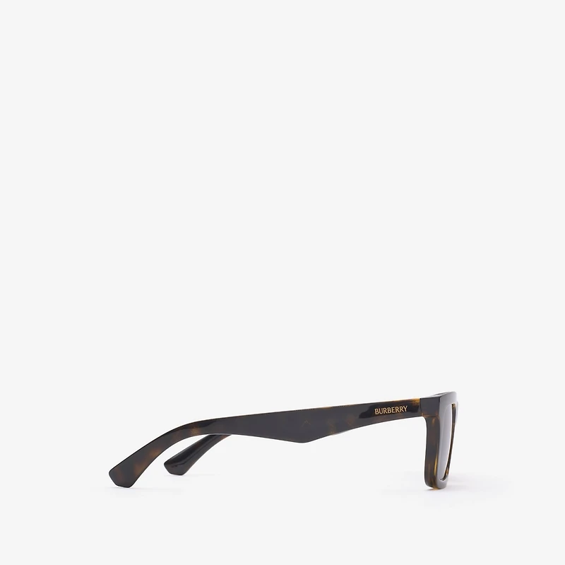Logo Rectangular Sunglasses​ in Tortoiseshell - Men | Burberry® Official