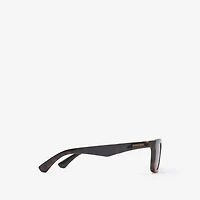Logo Rectangular Sunglasses​ in Tortoiseshell - Men | Burberry® Official