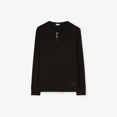 Long-sleeve Cotton top in Black - Men | Burberry® Official