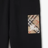 Check Label Cotton Jogging Pants in Black | Burberry® Official