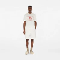 Knight Stamp Towelling T-shirt in Chalk white - Men, Cotton | Burberry® Official