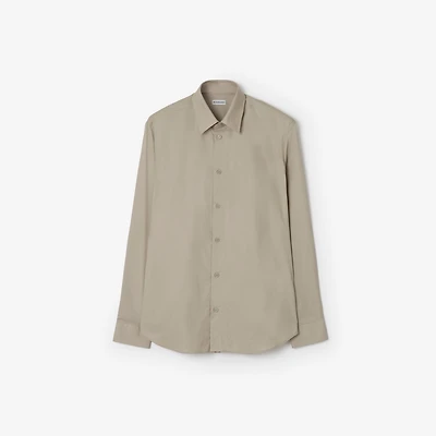 Cotton Shirt in Field green - Men | Burberry® Official