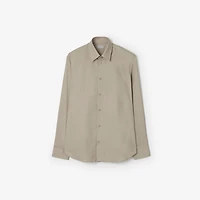 Cotton Shirt in Field green - Men | Burberry® Official