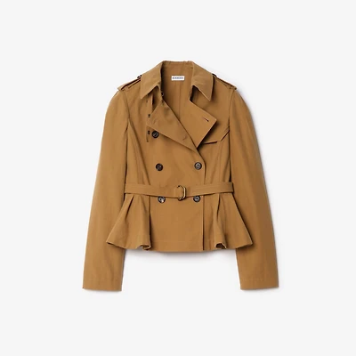 Cotton Isabella Trench Jacket in Teak brown - Women | Burberry® Official