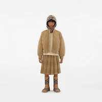 Quilted Nylon Bomber Jacket in Sand | Burberry® Official