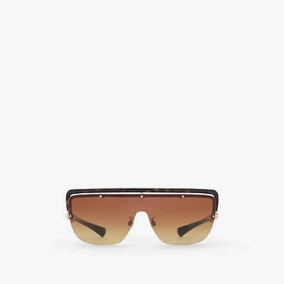 Mask Square Sunglasses in Dark havana | Burberry® Official