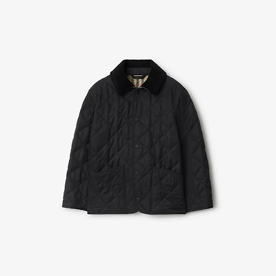 Quilted Barn Jacket in Black | Burberry® Official