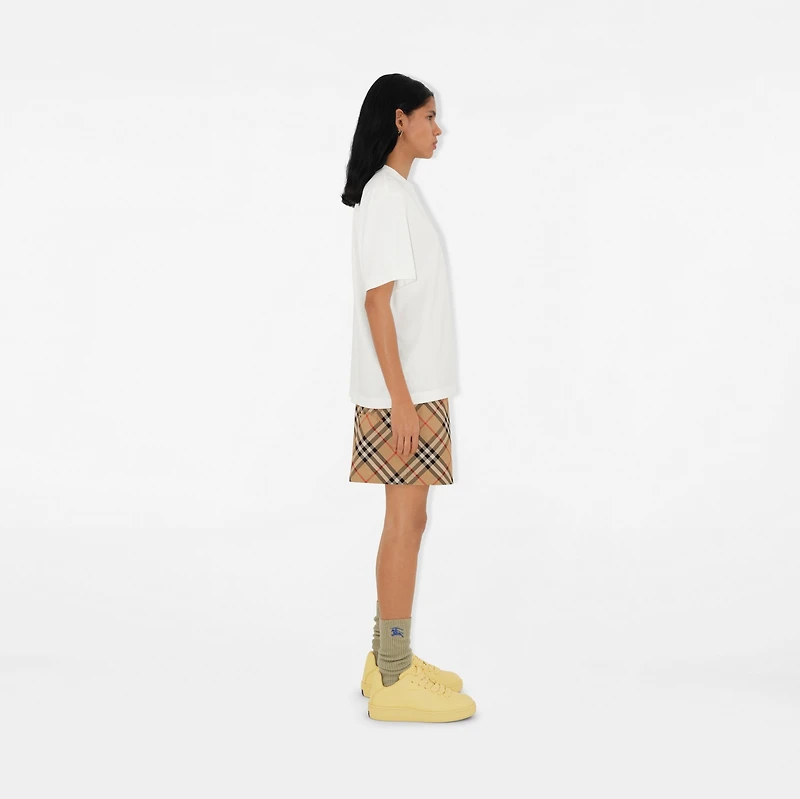 Check Shorts in Sand - Women