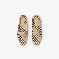 Check Mews Espadrilles​ in Sand - Men, Linen | Burberry® Official