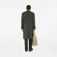 Mid-length Gabardine Trench Coat in Yew green - Men | Burberry® Official