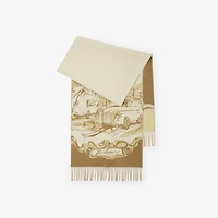 Westminster Cashmere Scarf in Hay | Burberry® Official