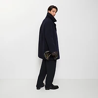 Wool Tailored Coat in Nightshade blue/twilight blue - Men | Burberry® Official