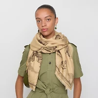 London Landmarks Wool Silk Scarf | Burberry® Official