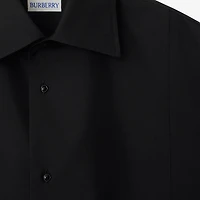 Slim Fit Cotton Silk Tuxedo Shirt in Black - Men | Burberry® Official