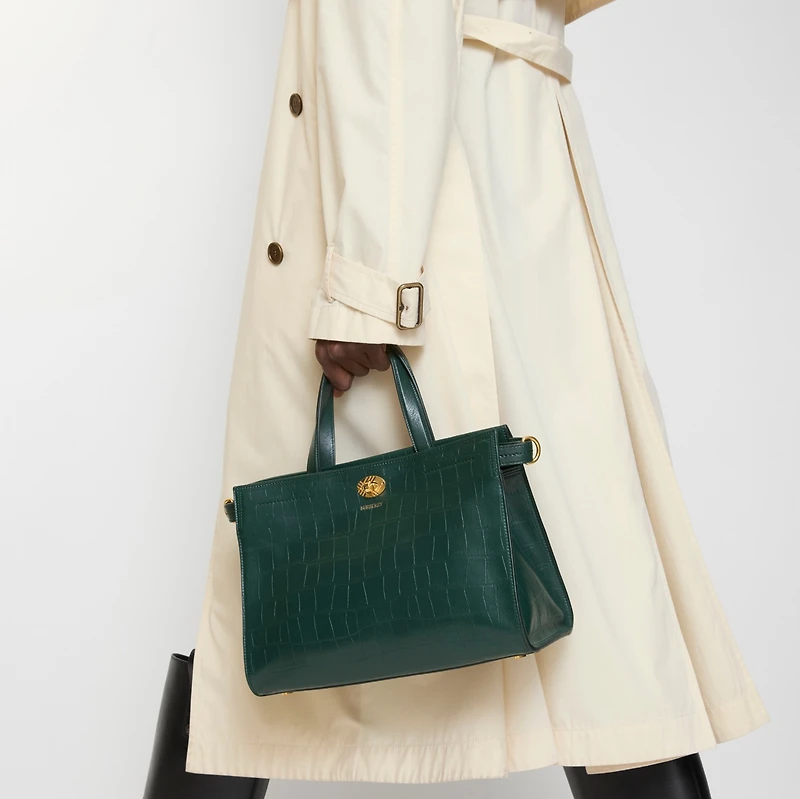 Small Cotswolds Tote in Ivy green - Women | Burberry® Official