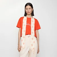 Skinny B Heart Silk Scarf in Alabaster | Burberry® Official