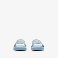 Logo Slides in Sunbleached blue/dove white - Women | Burberry® Official