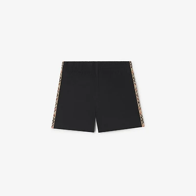 Check Trim Swim Shorts in Black | Burberry® Official