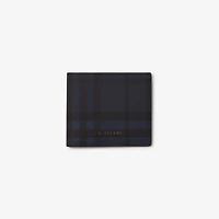 City Check Bifold Wallet in Navy - Men, Cotton, Technical | Burberry® Official