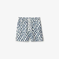 Knot Silk Shorts in Pool - Women | Burberry® Official