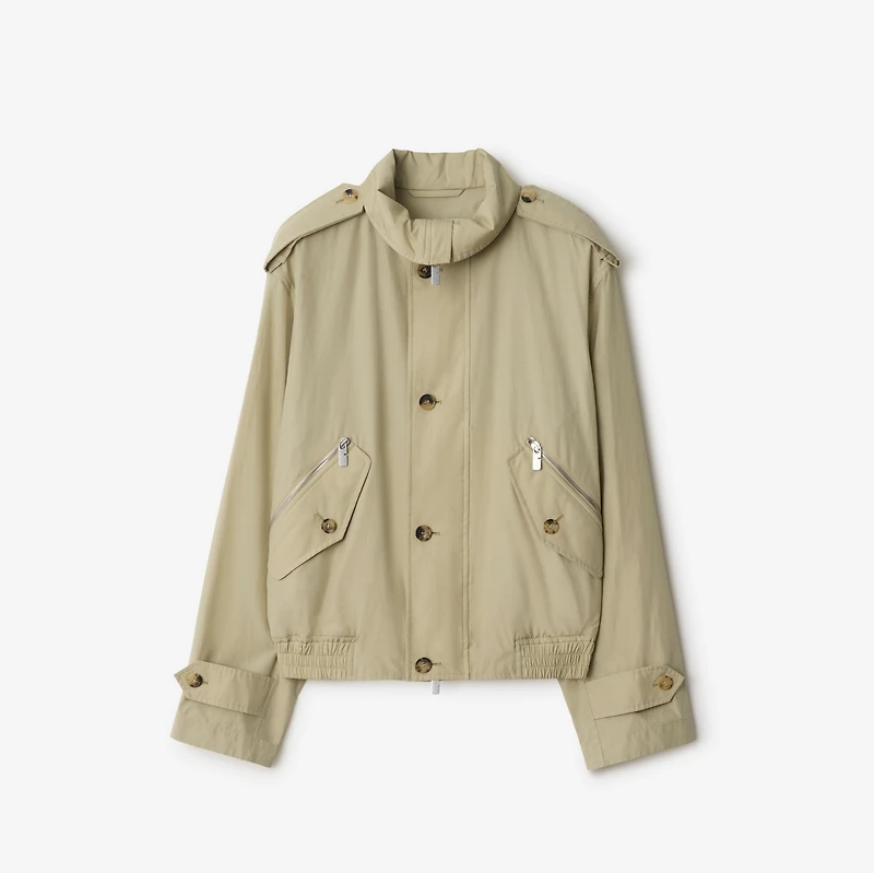 Cotton Nylon Jacket in Hunter beige - Men | Burberry® Official