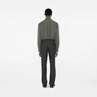 Check Wool Cashmere Tailored Trousers in Loden/highland green - Men | Burberry® Official