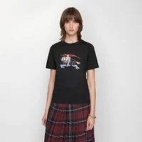 Crystal EKD Cotton T-shirt in Black - Women | Burberry® Official
