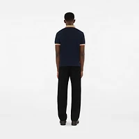 Logo Collar Cotton Polo Shirt in Navy - Men | Burberry® Official