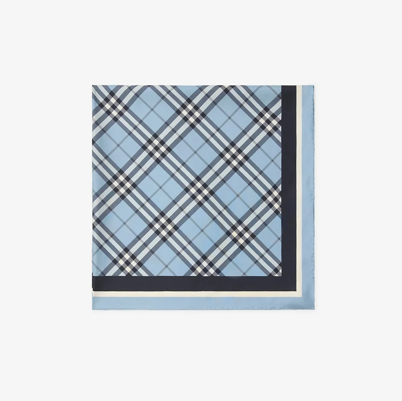 Check Silk Scarf in Bank | Burberry® Official