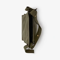 Medium Trench Tote in Olive - Men, Cotton Gabardine | Burberry® Official