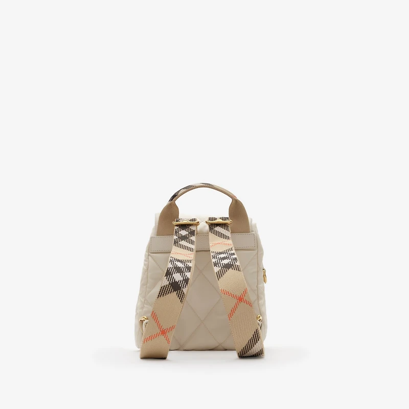 Mini Horseshoe Backpack​ in Soap beige - Women, Nylon | Burberry® Official